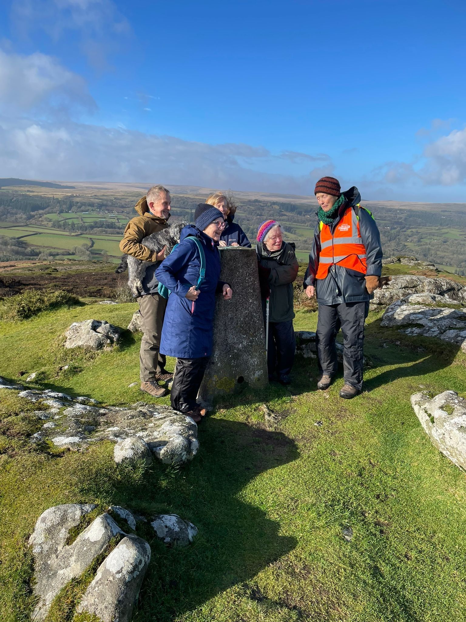 Smiling Wellmoor wellbeing walkers walkers posing outdoors